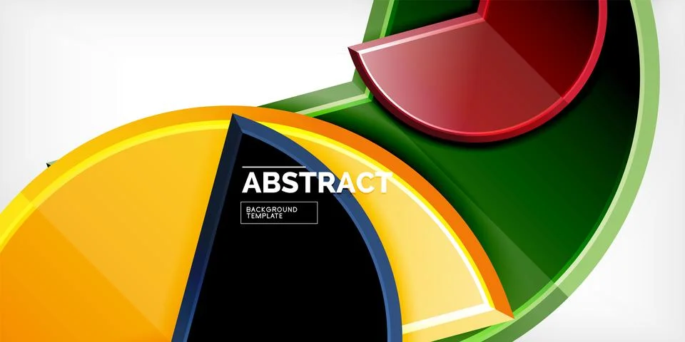 Trendy round shapes with triangular angle design element. Vector Illustration Illustrazione stock