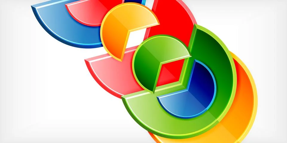 Trendy round shapes with triangular angle design element. Vector Illustration Illustrazione stock