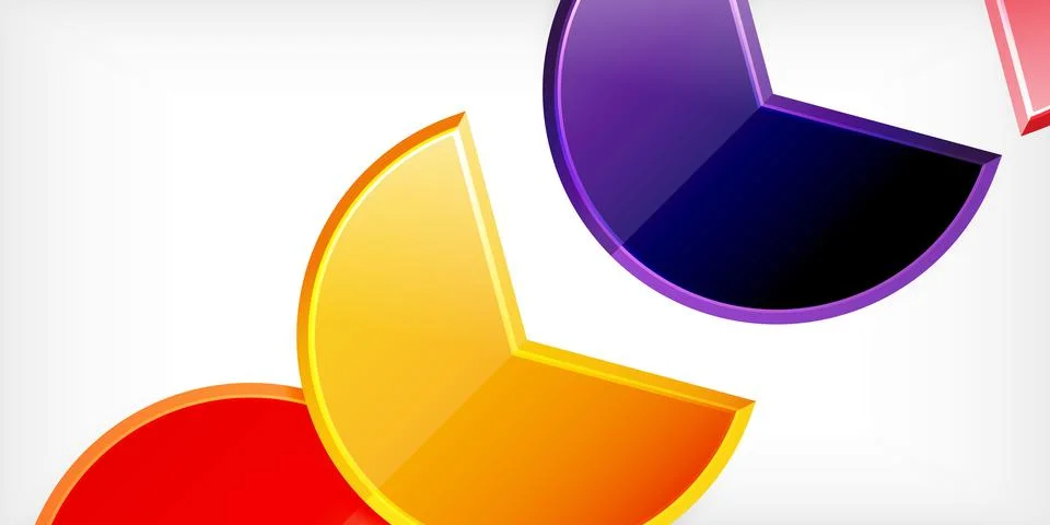 Trendy round shapes with triangular angle design element. Vector Illustration Illustrazione stock