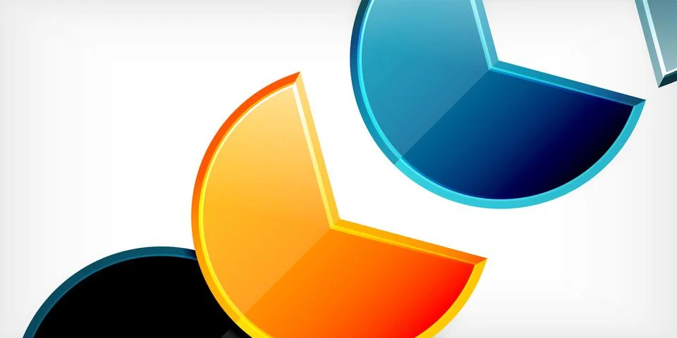 Trendy round shapes with triangular angle design element. Vector Illustration Illustrazione stock