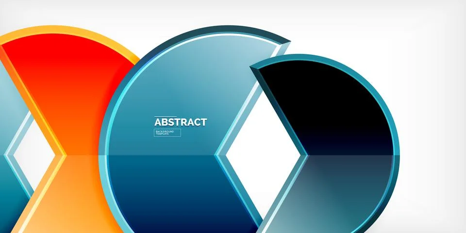 Trendy round shapes with triangular angle design element. Vector Illustration 스톡 일러스트