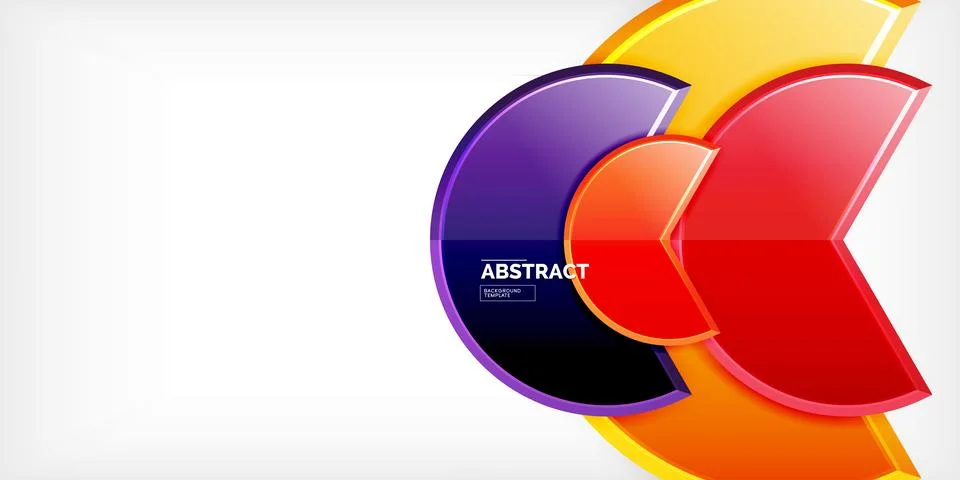 Trendy round shapes with triangular angle design element. Vector Illustration Ilustração Stock