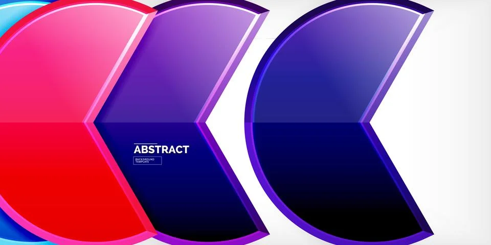 Trendy round shapes with triangular angle design element. Vector Illustration Stock Illustration