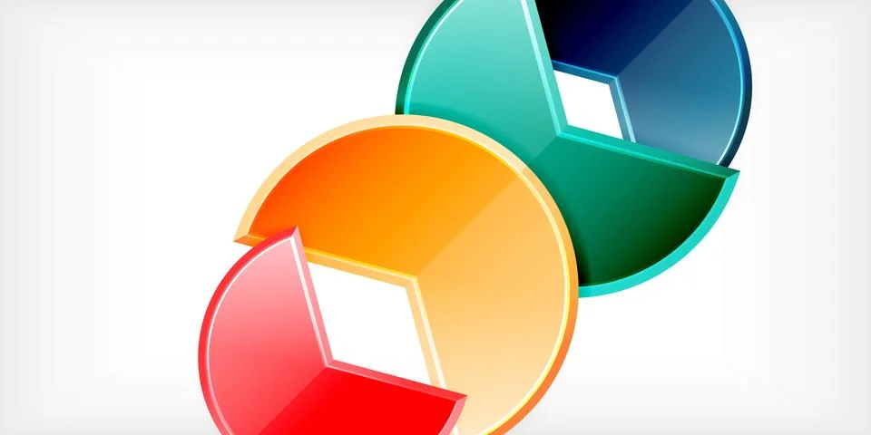 Trendy round shapes with triangular angle design element. Vector Illustration Illustrazione stock