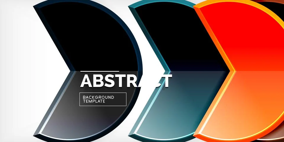 Trendy round shapes with triangular angle design element. Vector Illustration Ilustração Stock