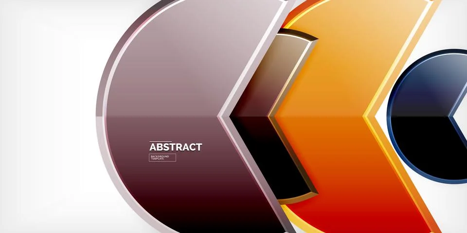 Trendy round shapes with triangular angle design element. Vector Illustration Ilustração Stock