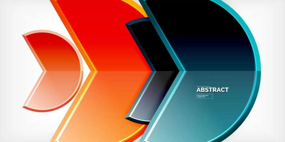 Trendy round shapes with triangular angle design element. Vector Illustration Illustrazione stock