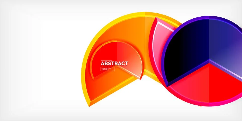 Trendy round shapes with triangular angle design element. Vector Illustration Ilustração Stock