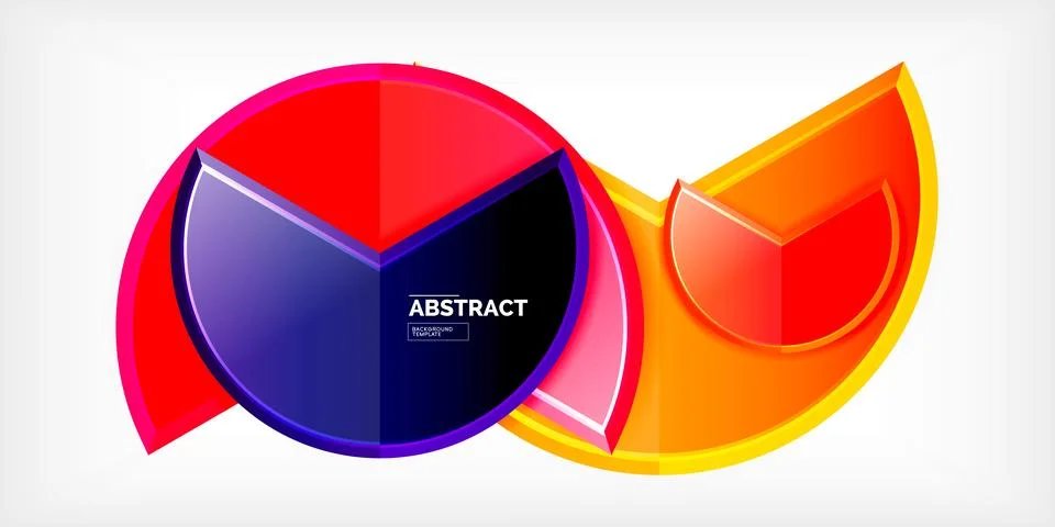 Trendy round shapes with triangular angle design element. Vector Illustration Stockillustratie