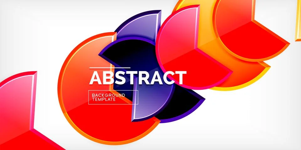 Trendy round shapes with triangular angle design element. Vector Illustration Illustrazione stock