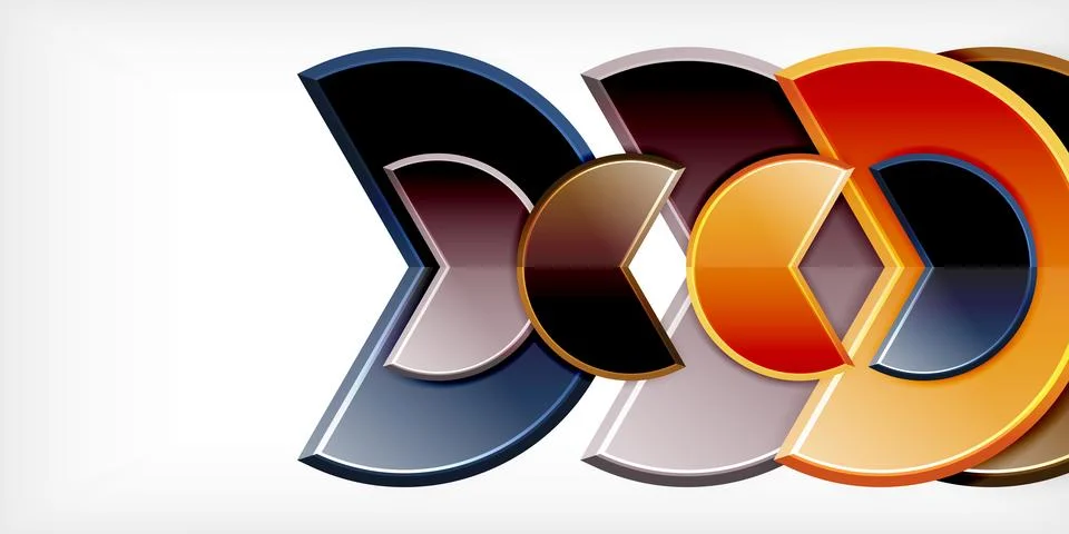 Trendy round shapes with triangular angle design element. Vector Illustration Stock Illustration