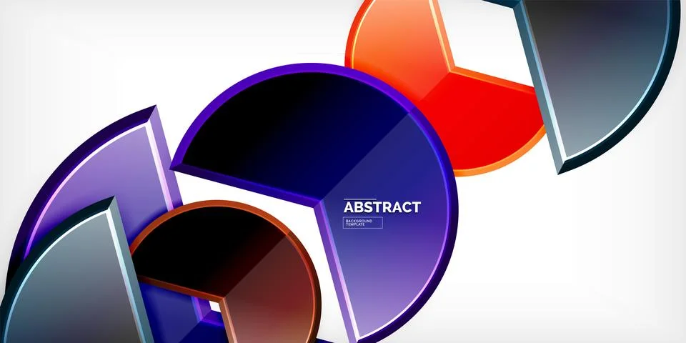Trendy round shapes with triangular angle design element. Vector Illustration 스톡 일러스트