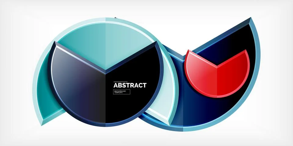 Trendy round shapes with triangular angle design element. Vector Illustration Illustrazione stock