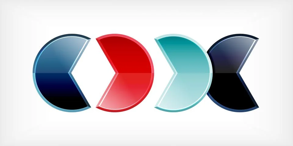 Trendy round shapes with triangular angle design element. Vector Illustration イラスト素材