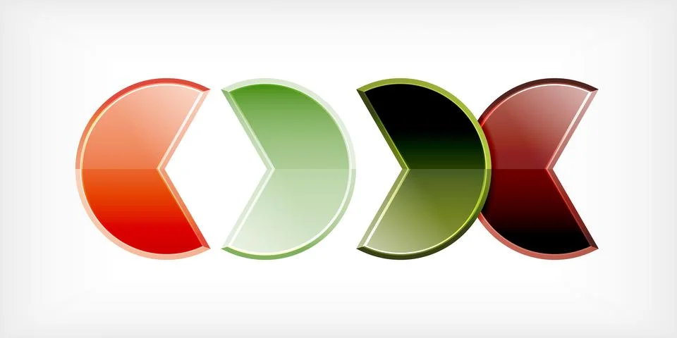 Trendy round shapes with triangular angle design element. Vector Illustration イラスト素材