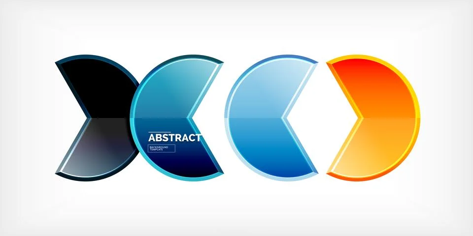 Trendy round shapes with triangular angle design element. Vector Illustration イラスト素材