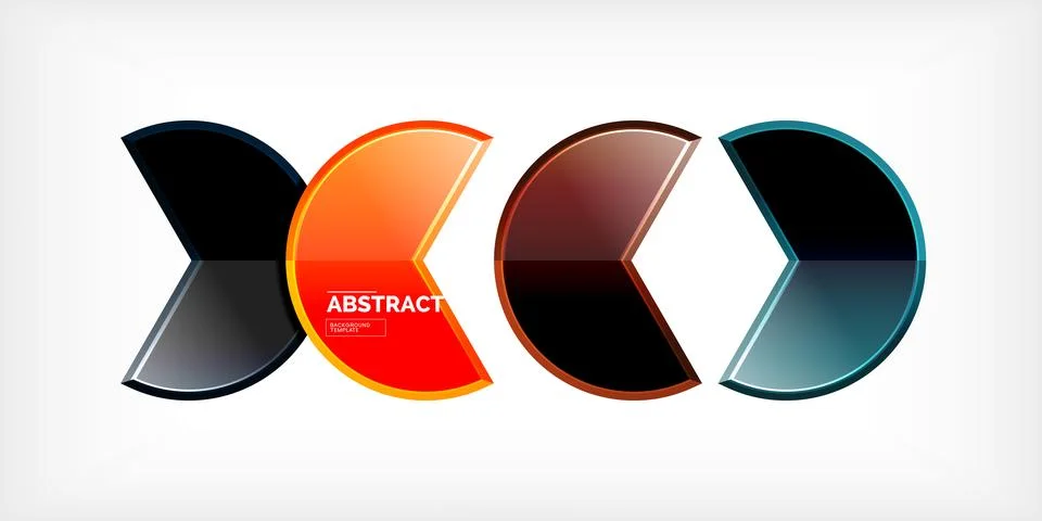 Trendy round shapes with triangular angle design element. Vector Illustration Ilustração Stock