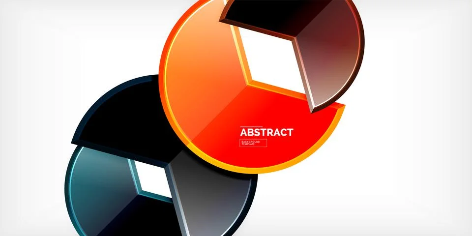 Trendy round shapes with triangular angle design element. Vector Illustration Illustrazione stock