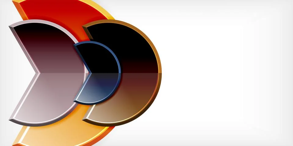 Trendy round shapes with triangular angle design element. Vector Illustration Illustrazione stock