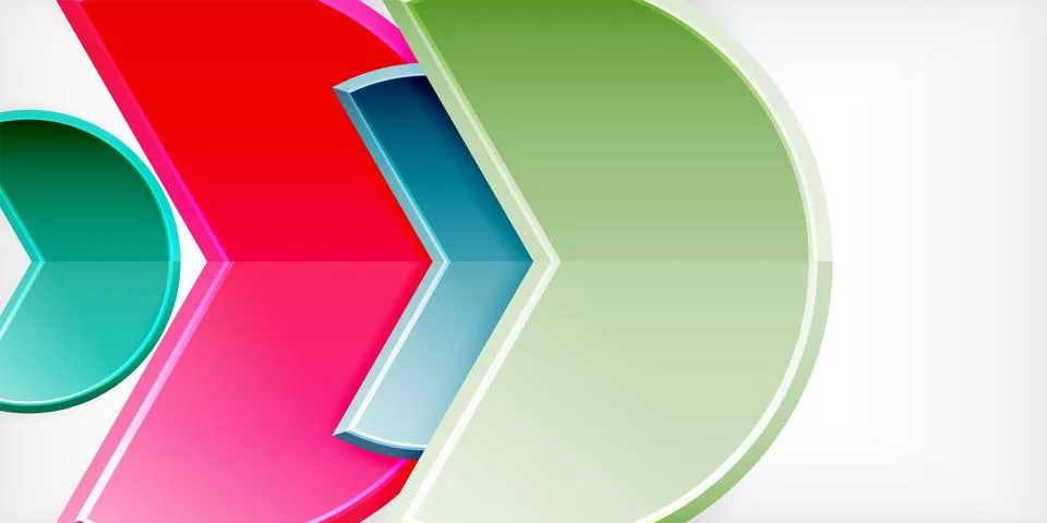 Trendy round shapes with triangular angle design element. Vector Illustration Illustrazione stock