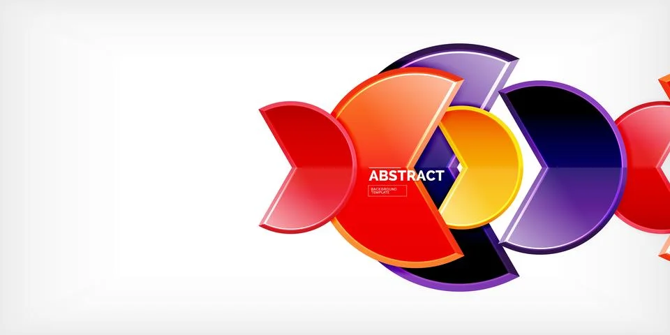 Trendy round shapes with triangular angle design element. Vector Illustration 스톡 일러스트