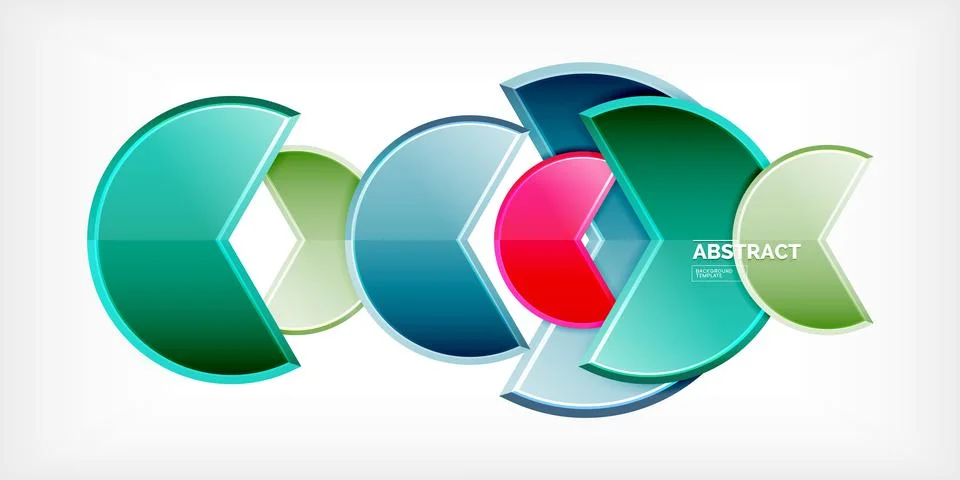 Trendy round shapes with triangular angle design element. Vector Illustration Ilustração Stock