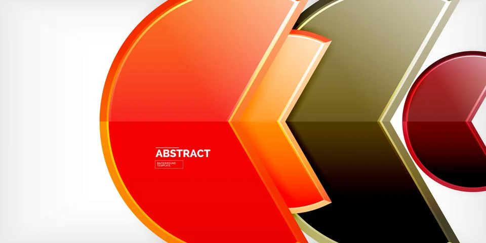 Trendy round shapes with triangular angle design element. Vector Illustration Ilustração Stock