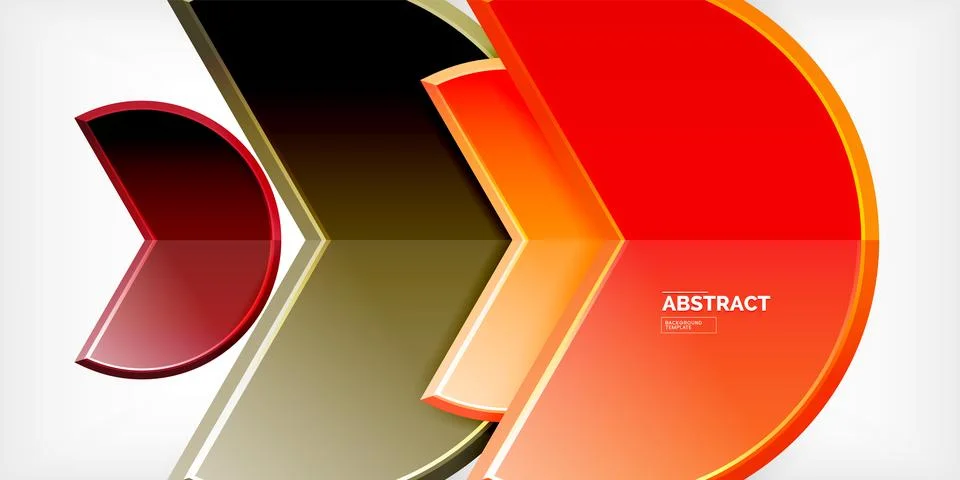 Trendy round shapes with triangular angle design element. Vector Illustration Ilustração Stock