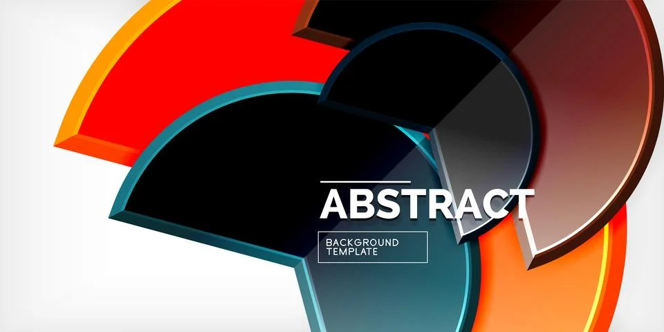 Trendy round shapes with triangular angle design element. Vector Illustration 스톡 일러스트