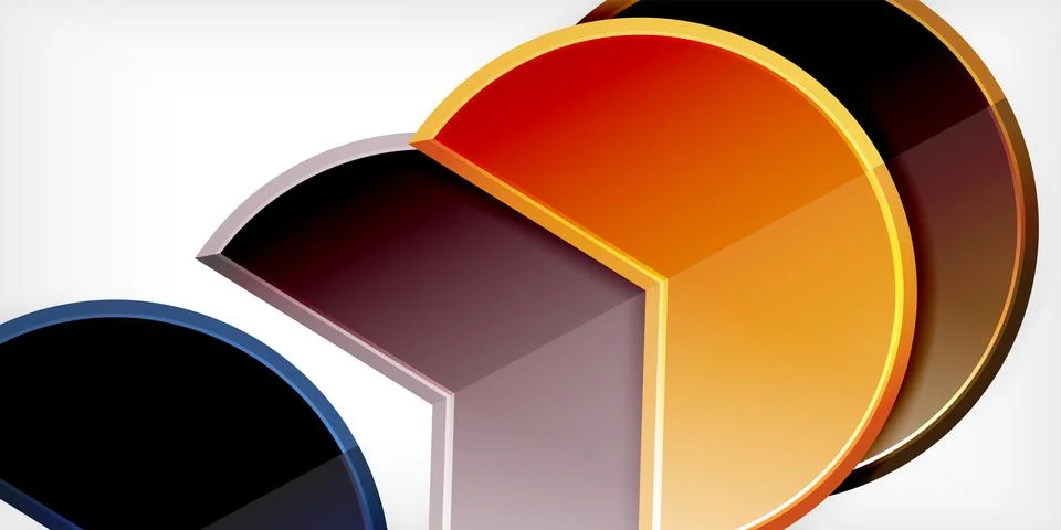 Trendy round shapes with triangular angle design element. Vector Illustration 库存插图