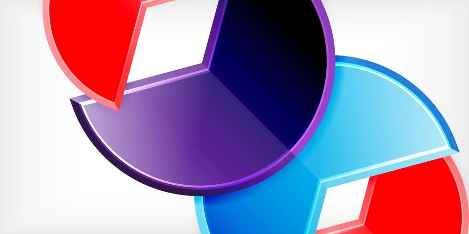 Trendy round shapes with triangular angle design element. Vector Illustration Ilustração Stock