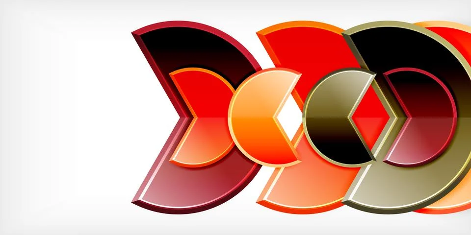 Trendy round shapes with triangular angle design element. Vector Illustration Stockillustratie