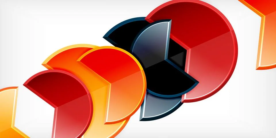 Trendy round shapes with triangular angle design element. Vector Illustration 库存插图