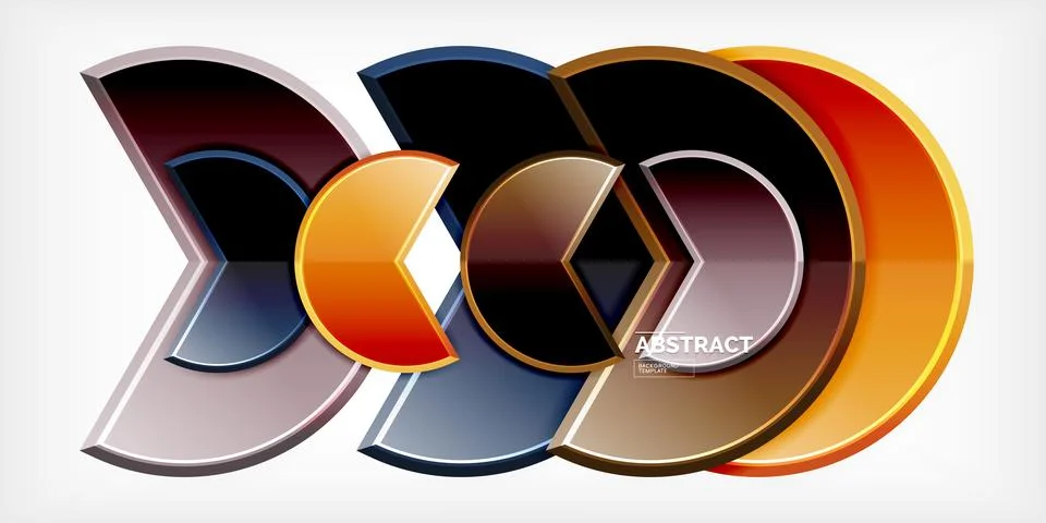 Trendy round shapes with triangular angle design element. Vector Illustration Stock Illustration