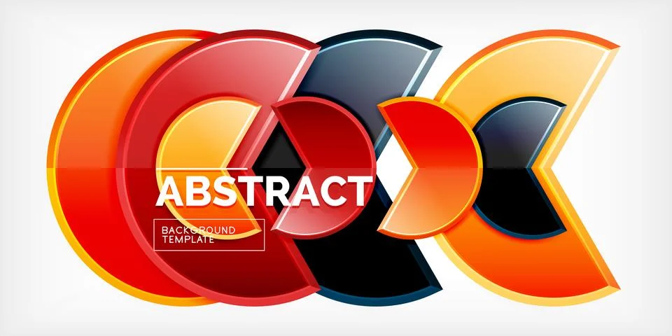 Trendy round shapes with triangular angle design element. Vector Illustration Ilustração Stock