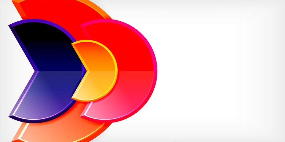 Trendy round shapes with triangular angle design element. Vector Illustration 스톡 일러스트