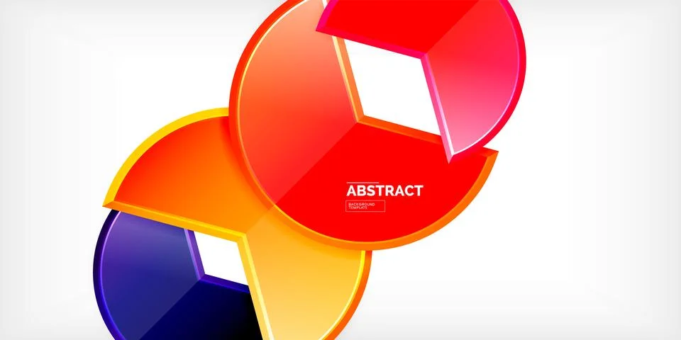 Trendy round shapes with triangular angle design element. Vector Illustration Stockillustratie