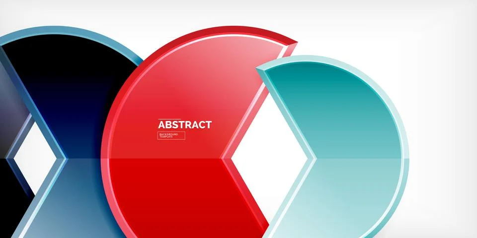 Trendy round shapes with triangular angle design element. Vector Illustration Stock Illustration