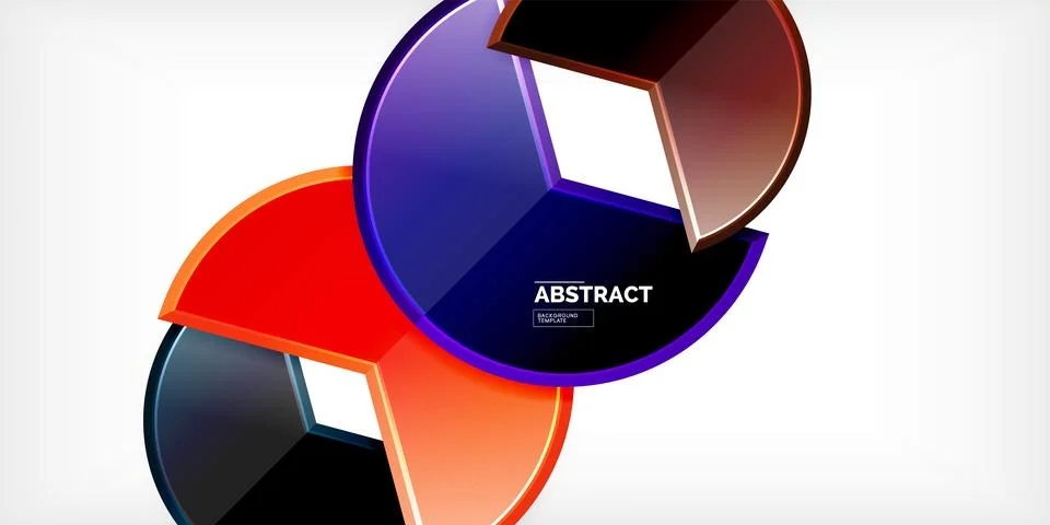 Trendy round shapes with triangular angle design element. Vector Illustration 스톡 일러스트