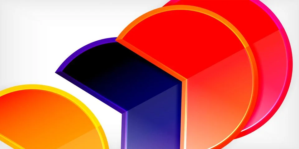 Trendy round shapes with triangular angle design element. Vector Illustration Stock Illustration