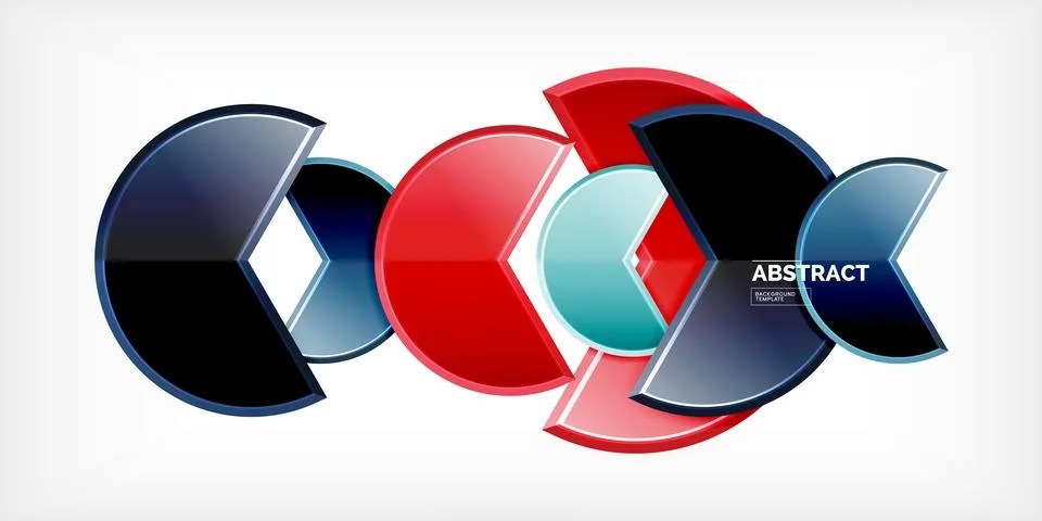 Trendy round shapes with triangular angle design element. Vector Illustration Stock Illustration