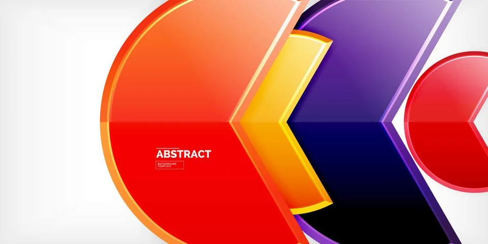 Trendy round shapes with triangular angle design element. Vector Illustration Stock Illustration