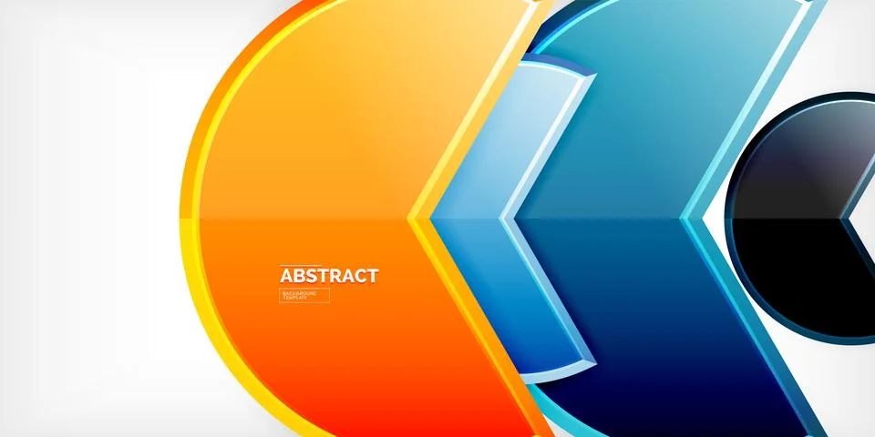 Trendy round shapes with triangular angle design element. Vector Illustration Ilustração Stock