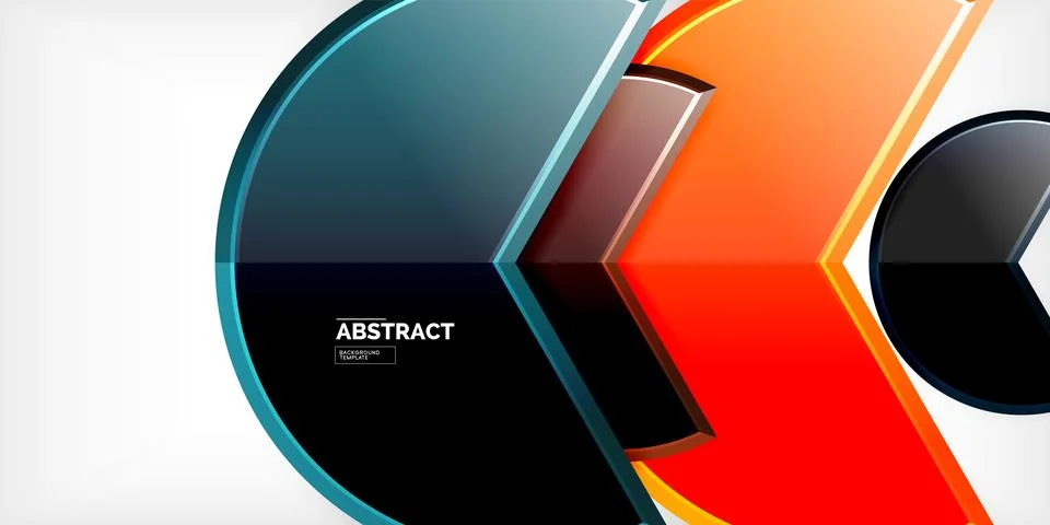 Trendy round shapes with triangular angle design element. Vector Illustration Illustrazione stock