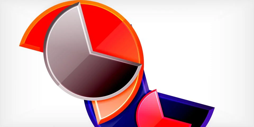 Trendy round shapes with triangular angle design element. Vector Illustration Illustrazione stock