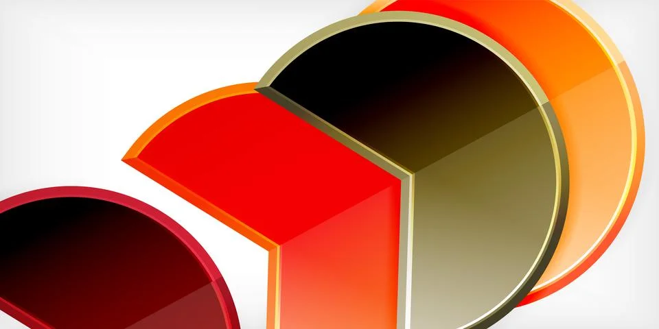 Trendy round shapes with triangular angle design element. Vector Illustration Ilustración de archivo