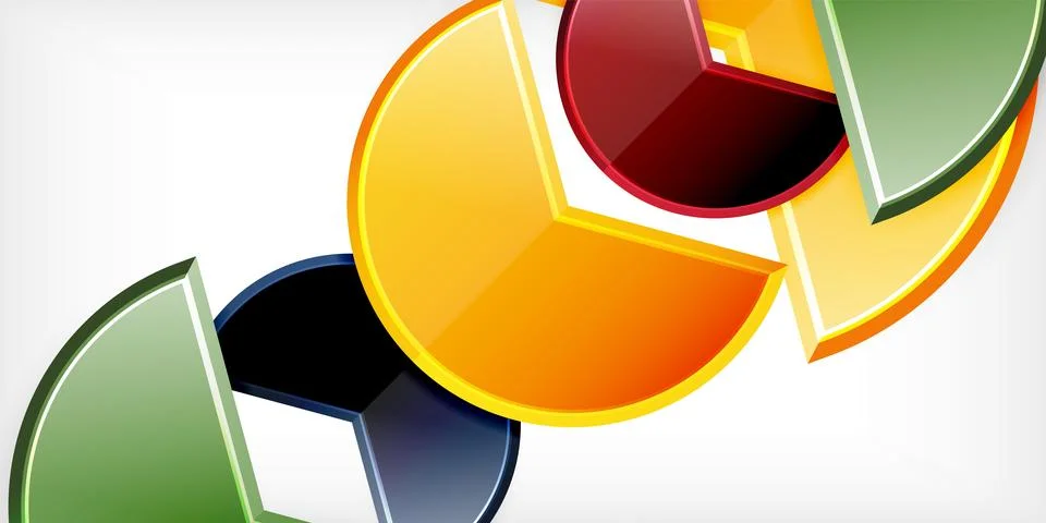 Trendy round shapes with triangular angle design element. Vector Illustration Ilustração Stock