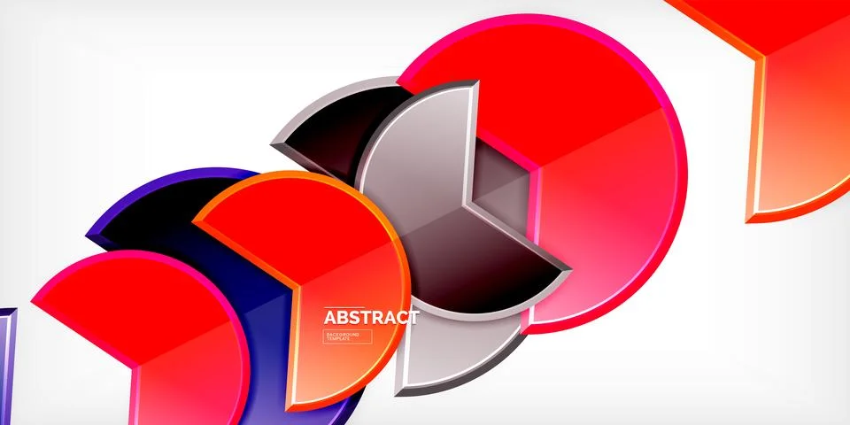 Trendy round shapes with triangular angle design element. Vector Illustration Stock Illustration