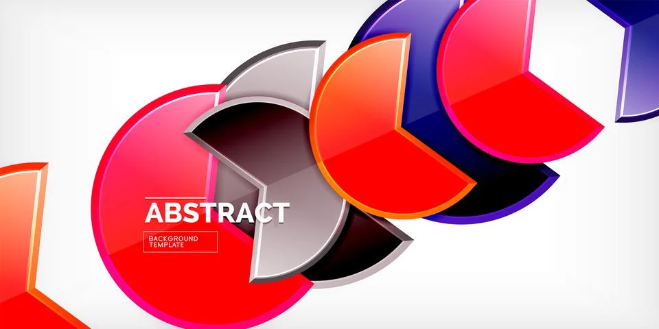 Trendy round shapes with triangular angle design element. Vector Illustration Illustrazione stock