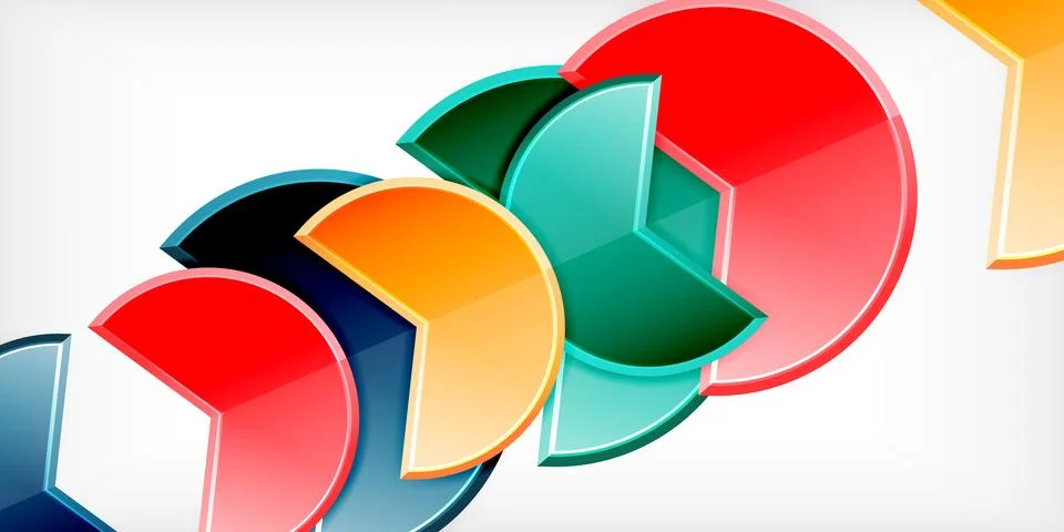 Trendy round shapes with triangular angle design element. Vector Illustration Ilustración de archivo